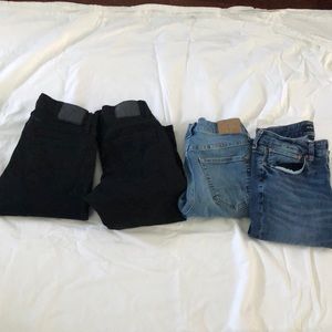 4 pair of jeans